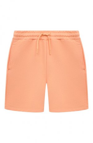 Хлопковые шорты MSGM kids. Цвет: оранжевый