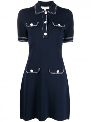 Платье-рубашка с короткими рукавами Michael Kors. Цвет: синий
