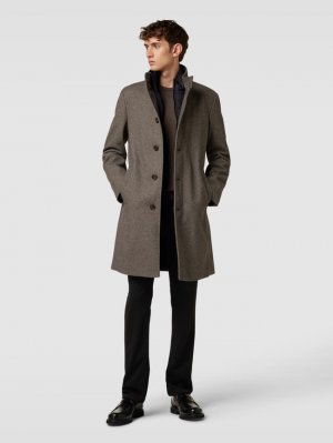 Пальто с воротником стойкой, коричневый Christian Berg