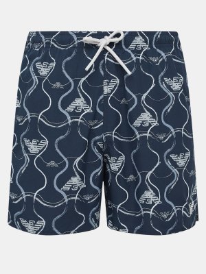 Плавательные шорты Emporio Armani. Цвет: темно-синий