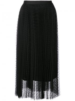 Плиссированная юбка из тюля Robert Rodriguez. Цвет: чёрный
