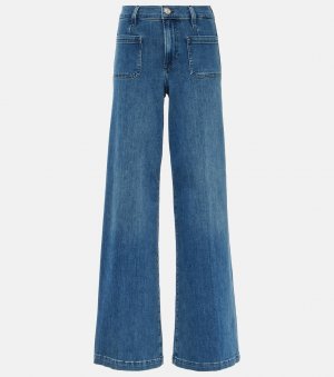 Расклешенные джинсы с высокой посадкой , синий Frame