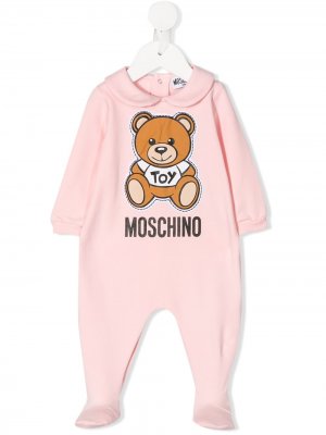 Пижамный комплект с логотипом Teddy Bear Moschino Kids. Цвет: розовый