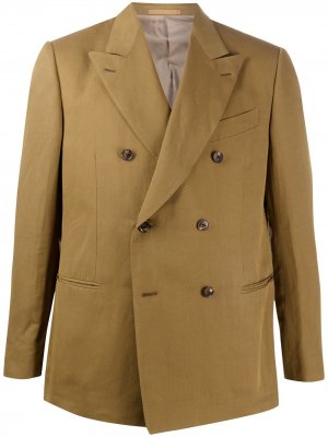Двубортный пиджак Caruso. Цвет: коричневый