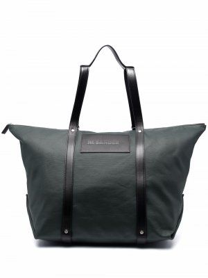Дорожная сумка с нашивкой-логотипом Jil Sander. Цвет: зеленый