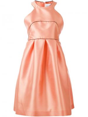 Расклешенное платье со спинкой-рейсер Si-Jay. Цвет: розовый и фиолетовый