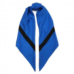 Шелковый платок Saint Laurent. Цвет: синий
