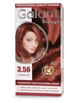 Cтойкая крем-краска для волос  GALANT 3.56 огненно-красный, 115мл.,(Болгария) Image. Цвет: красный