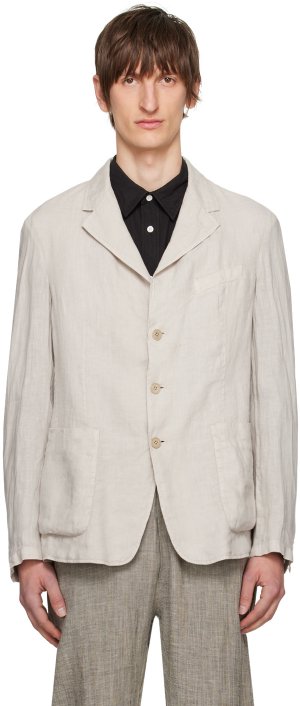 Серо-коричневый однобортный пиджак Barena