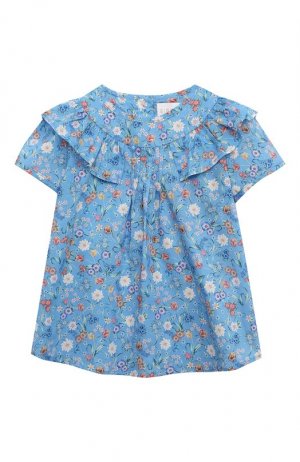 Хлопковая блузка EIRENE. Цвет: голубой