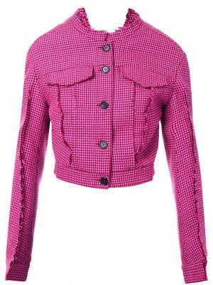 Приталенная куртка Yang Li. Цвет: розовый и фиолетовый