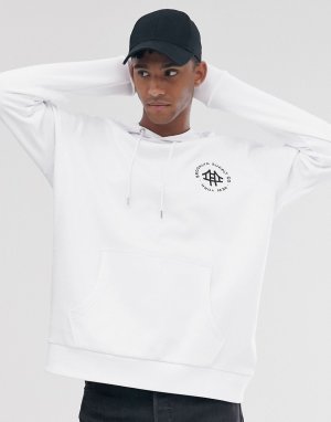 Oversize-худи белого цвета с логотипом Brooklyn Supply Co-Белый Co.