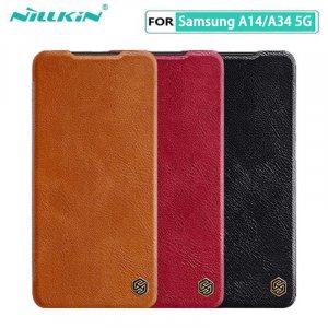 Чехол Nillkin Qin Series из искусственной кожи для Samsung Galaxy A14 A34, чехол-книжка 5G A34