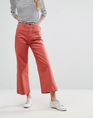 Укороченные джинсы с широкими штанинами M.i.h Jeans Caron MiH. Цвет: красный
