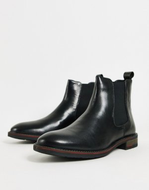 Черные кожаные ботинки челси Canace-Черный цвет Dune