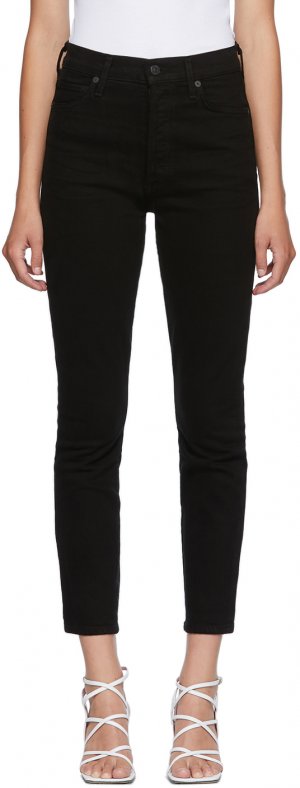 Black Olivia Slim Jeans Citizens of Humanity. Цвет: sueded blk