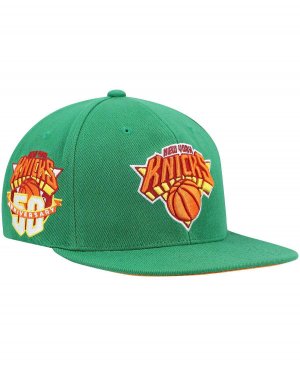 Мужская зеленая кепка New York Knicks в честь 50-летия Майка Snapback Mitchell & Ness