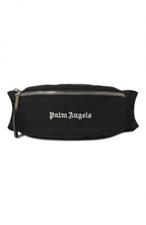 Текстильная поясная сумка Palm Angels. Цвет: чёрный