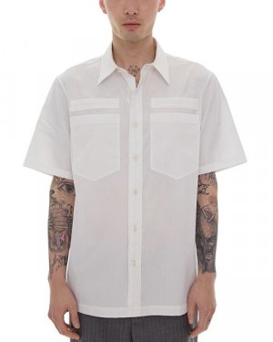 Рубашка свободного кроя на пуговицах практичного , цвет White Helmut Lang