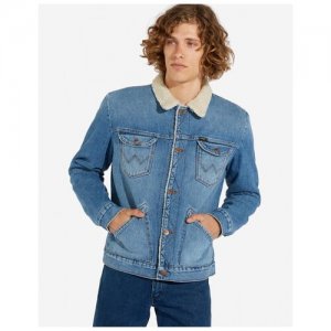 Джинсовая куртка , размер L, синий Wrangler. Цвет: синий
