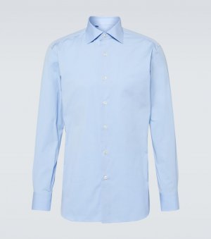 Хлопчатобумажную рубашку , синий Brioni