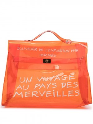 Пляжная сумка Vinyl Kelly pre-owned Hermès. Цвет: оранжевый