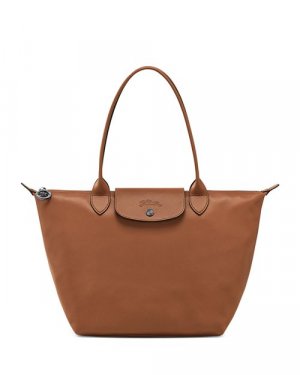 Кожаная большая сумка Le Pliage Xtra среднего размера , цвет Brown Longchamp