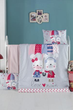 Baby Quilt Cover Set Victoria. Цвет: white, blue, pink
