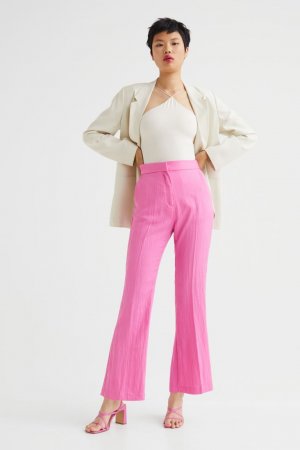 Расклешенные брюки с лиоцеллом , розовый H&M