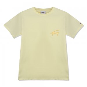 Женская футболка Signature Short Slleeve Tommy Jeans. Цвет: желтый