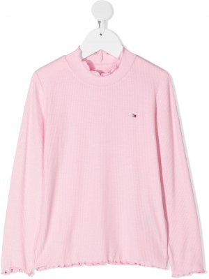 Расклешенная блузка Tommy Hilfiger Junior. Цвет: розовый