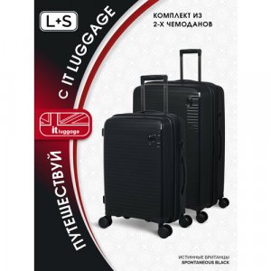 Комплект чемоданов , 2 шт., 161 л, размер XL, черный IT Luggage. Цвет: черный