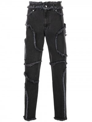 Укороченные джинсы со швами Eckhaus Latta. Цвет: черный