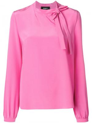 Блузка с бантом спереди Rochas. Цвет: розовый