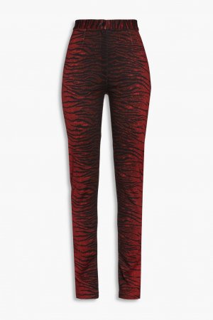 Узкие брюки из эластичного джерси с тигровым принтом KENZO, красный Kenzo