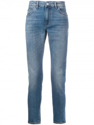 Укороченные джинсы Entre Amis. Цвет: синий
