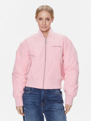 Бомбер стандартного кроя , розовый Tommy Jeans