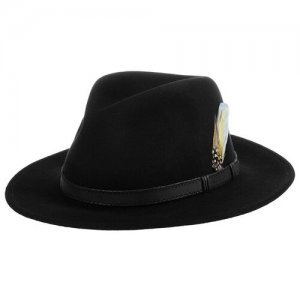 Шляпа , размер 59, черный STETSON. Цвет: черный