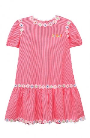Льняное платье MC2 Saint Barth. Цвет: розовый