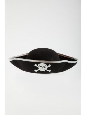 Шляпа Пират La Pastel. Цвет: черный, серебристый