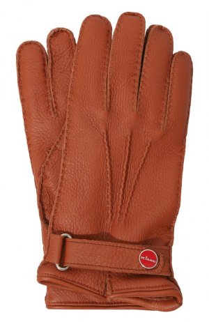 Кожаные перчатки Kiton. Цвет: коричневый