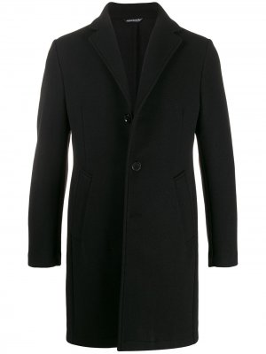 Однобортное пальто Daniele Alessandrini. Цвет: черный