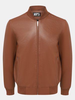 Кожаные куртки Lucky Bear. Цвет: коричневый