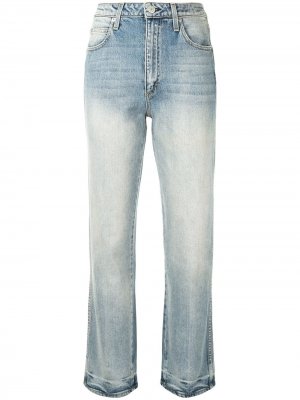 Прямые укороченные джинсы Bella средней посадки AMO. Цвет: синий