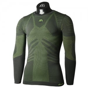 Термобелье рубашка Extra Dry Skintech мужская, II, Зеленый Mico. Цвет: зеленый