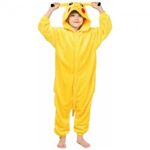 Костюм-пижама Кигуруми (Kigurumi) для детей Пикачу (размер 110, рост 105-115) AllKigurumi. Цвет: желтый