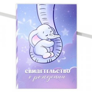 Обложка для свидетельства о рождении , фиолетовый Долго и счастливо. Цвет: фиолетовый