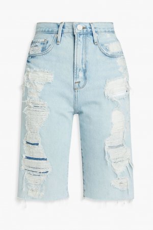 Джинсовые шорты-бермуды Le Vintage с потертостями FRAME, синий Frame