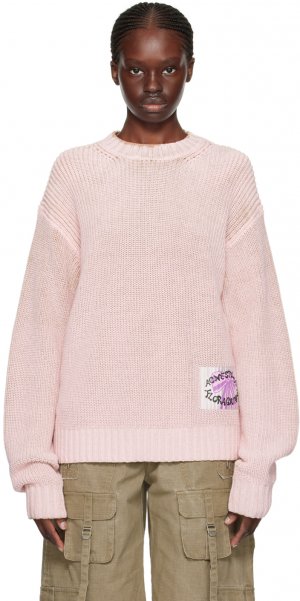 Розовый свитер с нашивками , цвет Pale pink Acne Studios