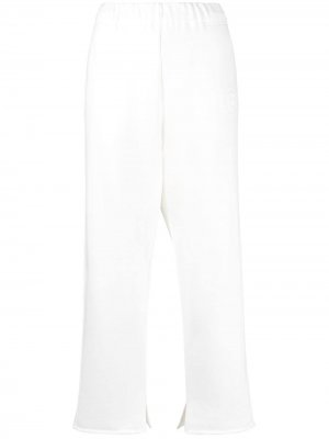 Спортивные брюки с узором MM6 Maison Margiela. Цвет: белый